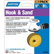 NORTON CO 5" Hook & Sand 8-Hole Sanding Disc, P120-Grit, PK 25 49221